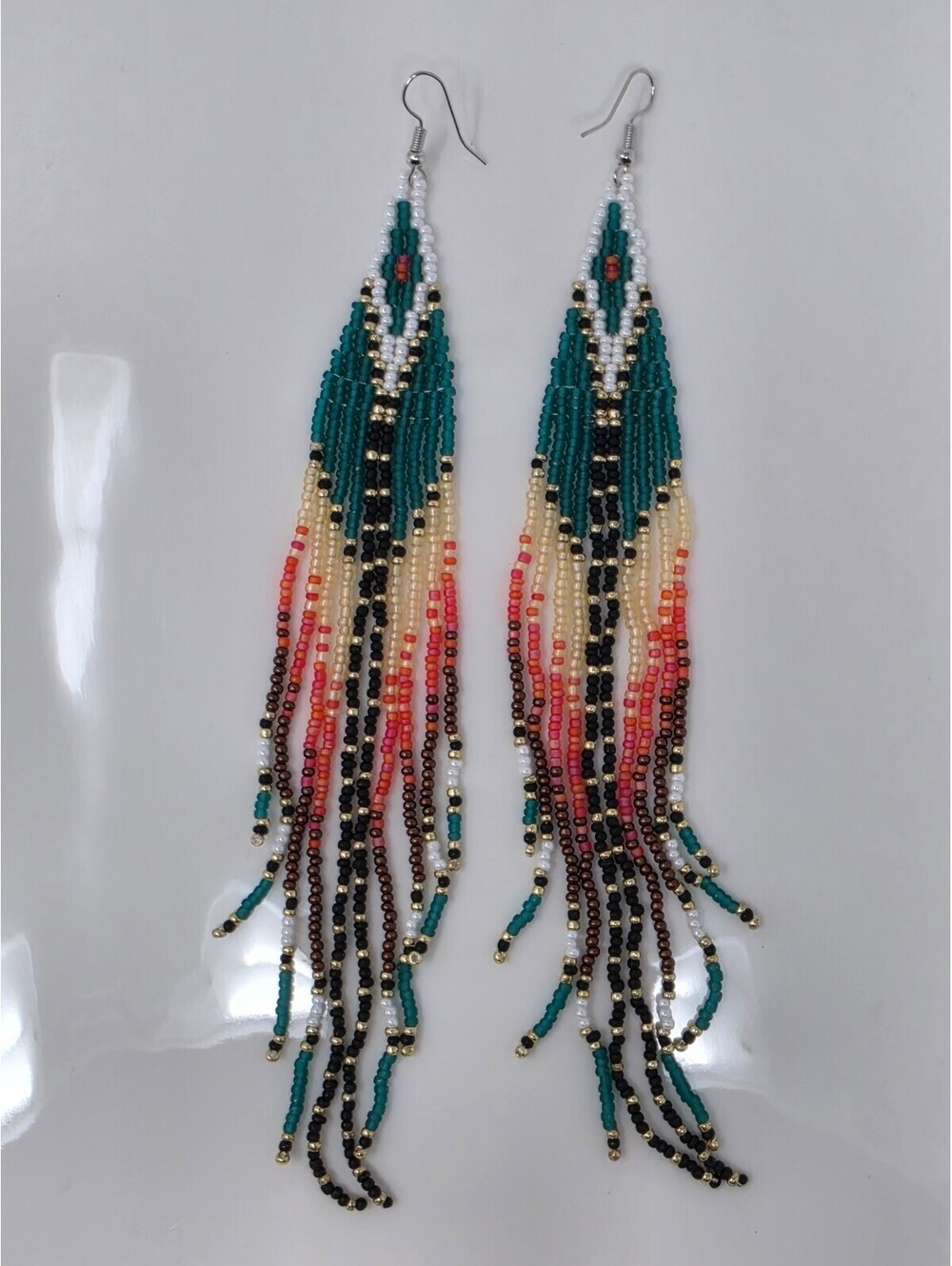 Boheme Temptress Colorful Beaded Fringe Earrings